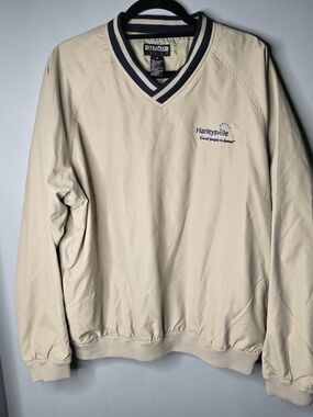 Vintage UltraClub Collection Harleysville V-Neck Pullover Windbreaker Jacket M